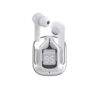 AIR 31 TWS ORIGINAL WITH BIG PACKING TRANSPARENT EARBUDS BLUETOOTH 5.3V White