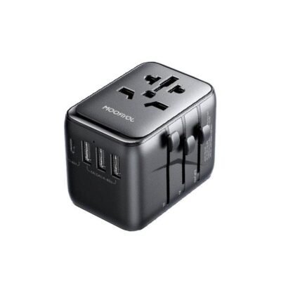 Jr-tcw01 17w 4-port Universal Travel Adapter Black