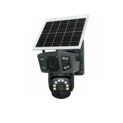 Speedx Ca-wc013 Solar Outdoor 8mp Dual Lens Camera Pan Tilt Pir Motion Detection With V380 Pro App